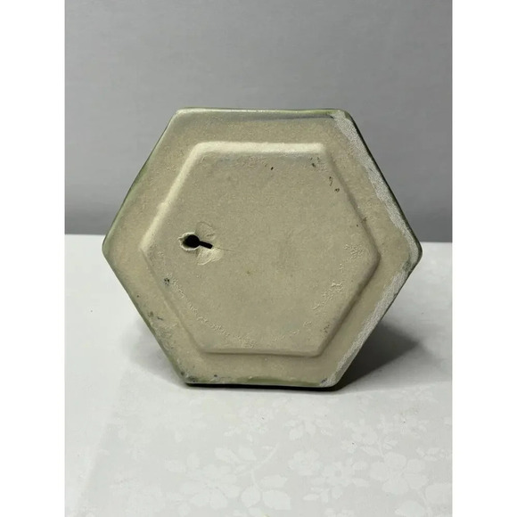 Vintage Ceramic Terrier Dog Figurine Hexagon Base - Picture 4 of 5